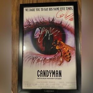 11 BY 17 AUTOGRAPHED CANDYMAN POSTER
